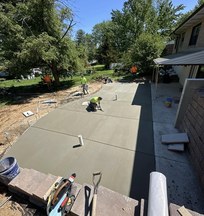 finished concrete sidewalk under warranty in Colorado Springs